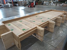 Photo of a wood-concrete composite element still without concrete