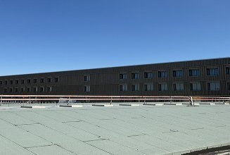 Außenansicht des Grünen Betriebshofs in Mannheim. 