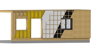 Foto einer LENO-ADD-Skizze eines Außenwanddetails.