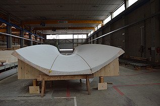 Photo of a chalice shell part of the Stuttgart 21 project.
