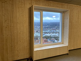 Interior view of the police school, Meiningen. 
