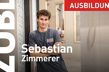 Azubi Sebastian im Werk. 