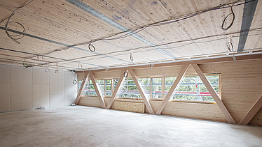 Foto von dem Besucherzentrum in Ruhestein, Montage, Innenraum.