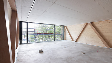 Foto von dem Besucherzentrum in Ruhestein, Montage, Innenraum.