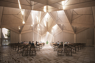 Photo of a modern church interior