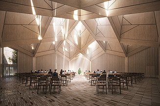 Photo of a modern church interior
