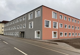 Foto der Polizeischule, Meiningen von Außen. 