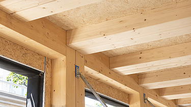 Foto des Rohbaus VINZENT in München von innen.