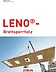 Foto des Covers der LENO-Broschüre von ZÜBLIN Timber. Man sieht ein großes, schwebendes LENO-Brettsperrholzelement am Kran und die rote Headline LENO-Brettsperrholz.