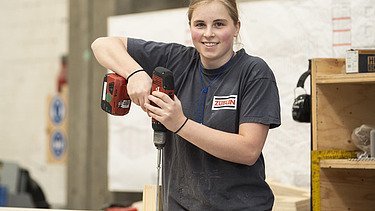 Regina at work.
