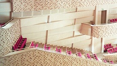Foto des Konzertsaals des Mariinsky Theaters in St. Petersburg. FSH-Akustikelmente.