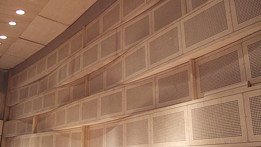 Photo of the concert hall of the Mariinsky Theater in St. Petersburg. FSH acoustic elements.