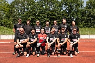 News ZÜBLIN Timber. ZÜBLIN Cup 2025 in Stuttgart. Team photo of the ZÜBLIN Timber hobby soccer team.