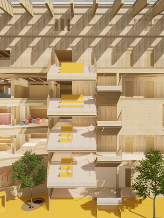 Visualisierung des Gymnasiums.