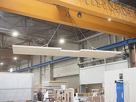 Photo of the production of LENO-ADD elements at ZÜBLIN Timber.