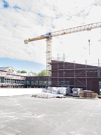 Foto der Baustelle Schule am Hang.