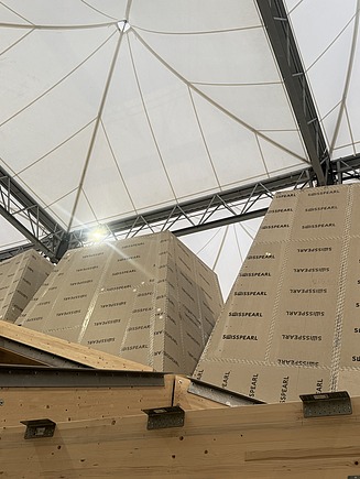 The final roof domes are currently being installed.