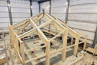 Assembly of the supporting structure began in October 2025.