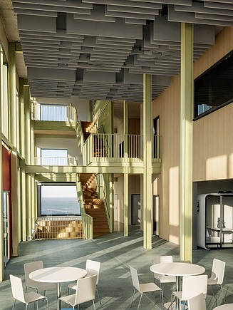 Visualisation of the interior at E&I Bayreuth. 