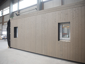 Foto der Produktion von LENO-ADD-Elementen bei ZÜBLIN Timber.