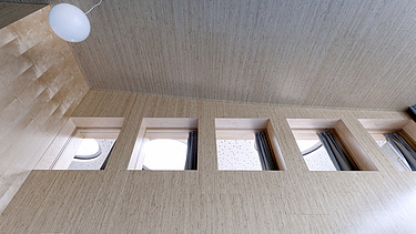 Photo of an interior with Fineline wood look.