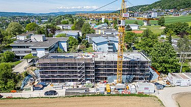 Photo of the Gailingen parent-child house from the outside. Impression of the building site.