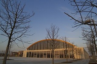 Photo of the Warnow Hansa exhibition hall in Rostock.