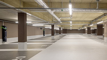Photo of the Platinum in Wiesbaden. You can see the underground parking garage.