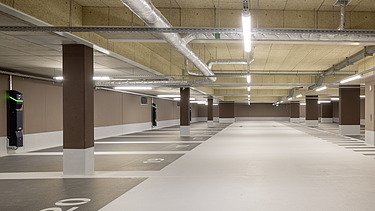 Photo of the Platinum in Wiesbaden. You can see the underground parking garage.