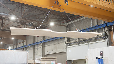 Photo of the production of LENO-ADD elements at ZÜBLIN Timber.