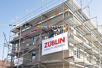Lifting slogan from the workers at ZÜBLIN Timber.