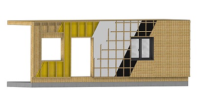 Foto einer LENO-ADD-Skizze eines Außenwanddetails.