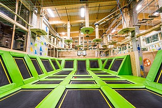Foto der Fundorena, Feldberger Hof. Zu sehen ist ein Foto vom Trampolinpark.