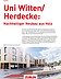 Downloads Foto Coverseite des Factsheets Uni Witten. Man sieht darauf eine Außenaufnahme der Schule Universität Witten mit dessen Überschrift und Textblock.