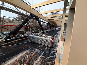 Foto von der Baustelle des Neubaus des Landratsamts in Calw. 