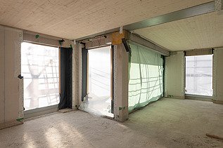 Photo of a wooden interior.