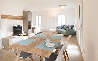 Foto eines möblierten Wohnraumes. Wohnpark, Speyer-West
